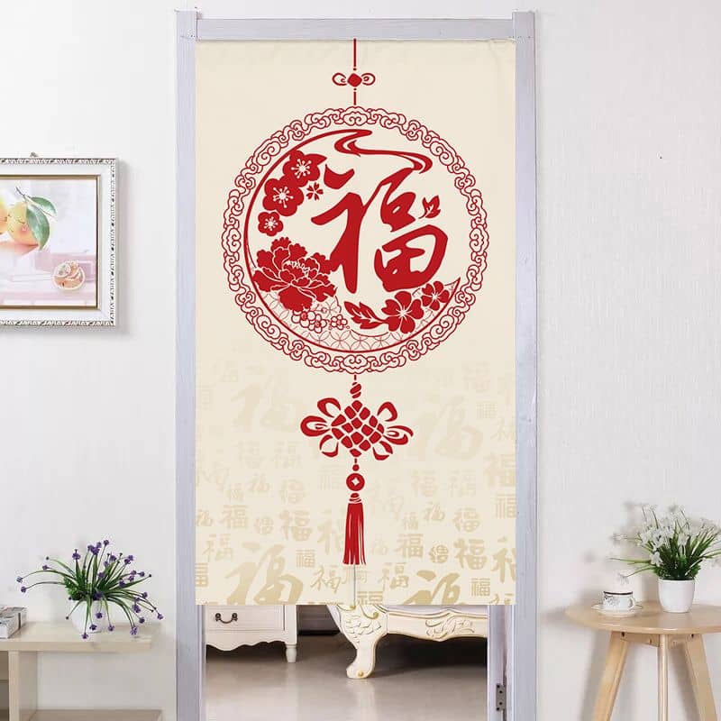 Chinese Door Curtain - Fu Knot