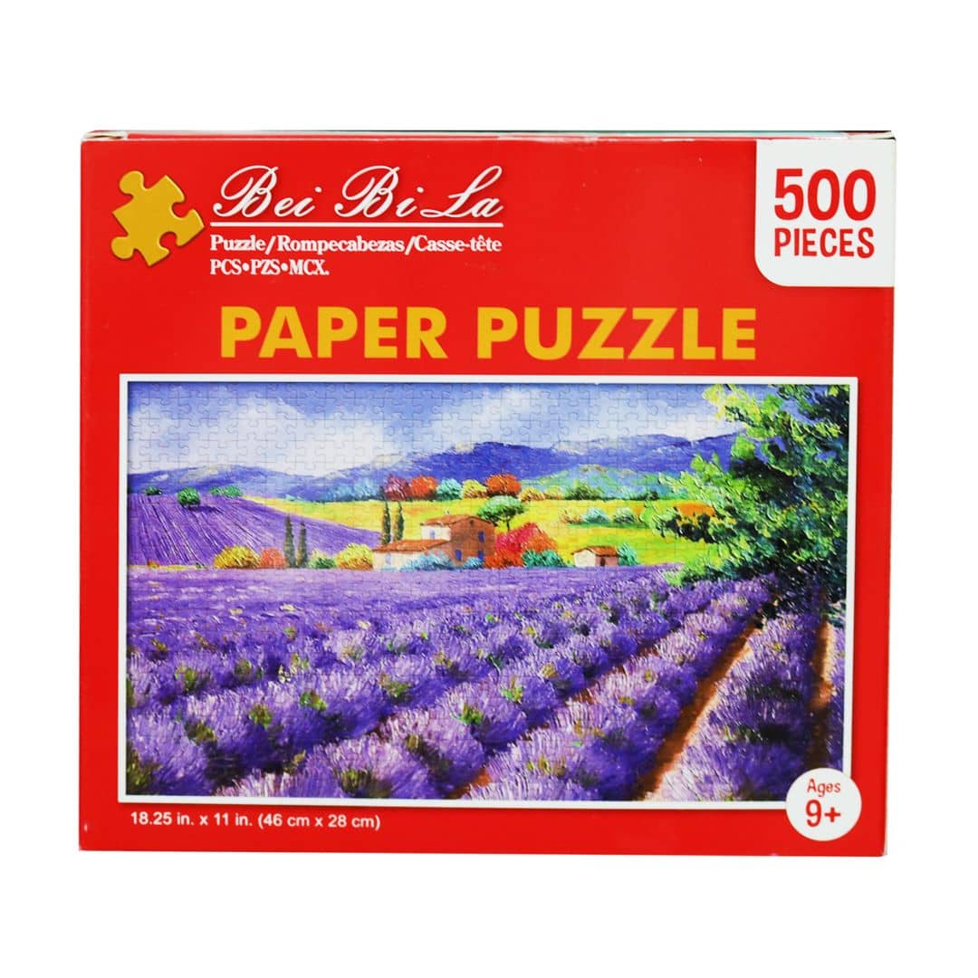 Bei Bi La Paper Puzzle 500pcs 46cm x 28cm European Countryside Art no. 510