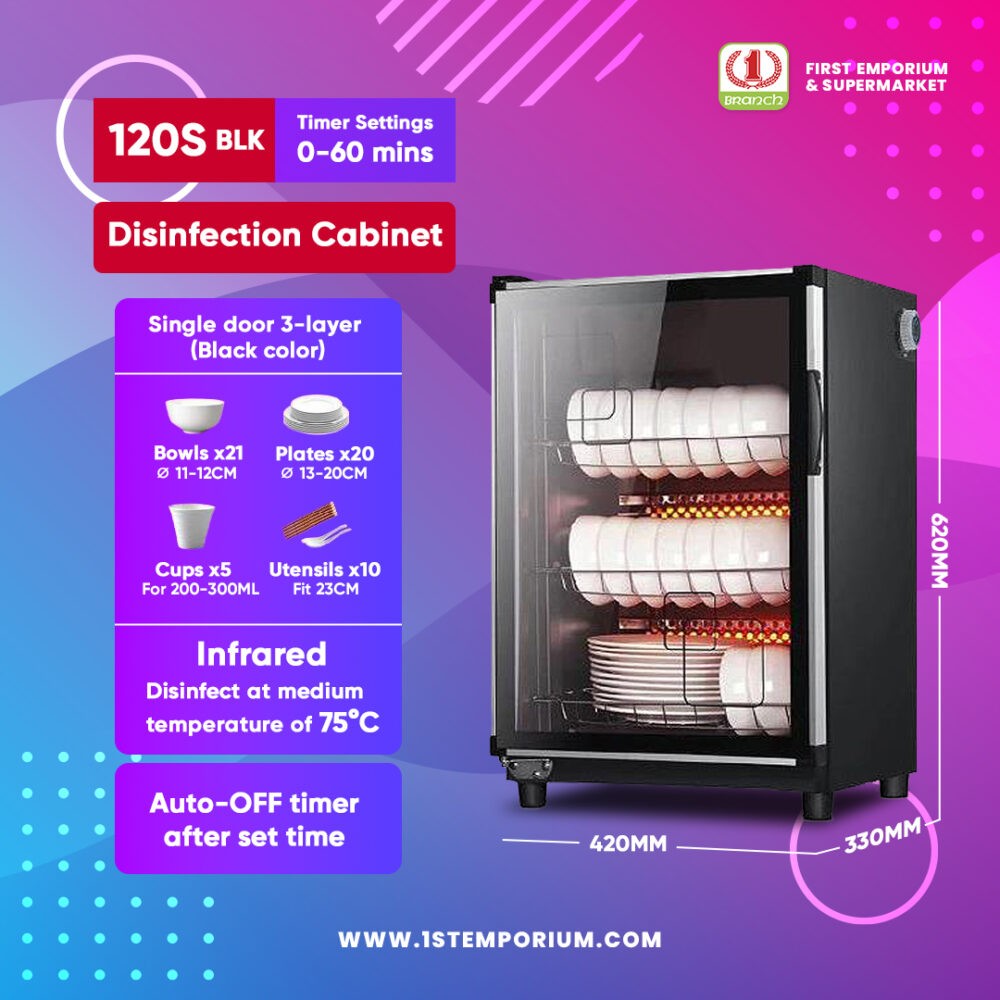 120S Disinfection Cabinet (Single Door 3-Layer)