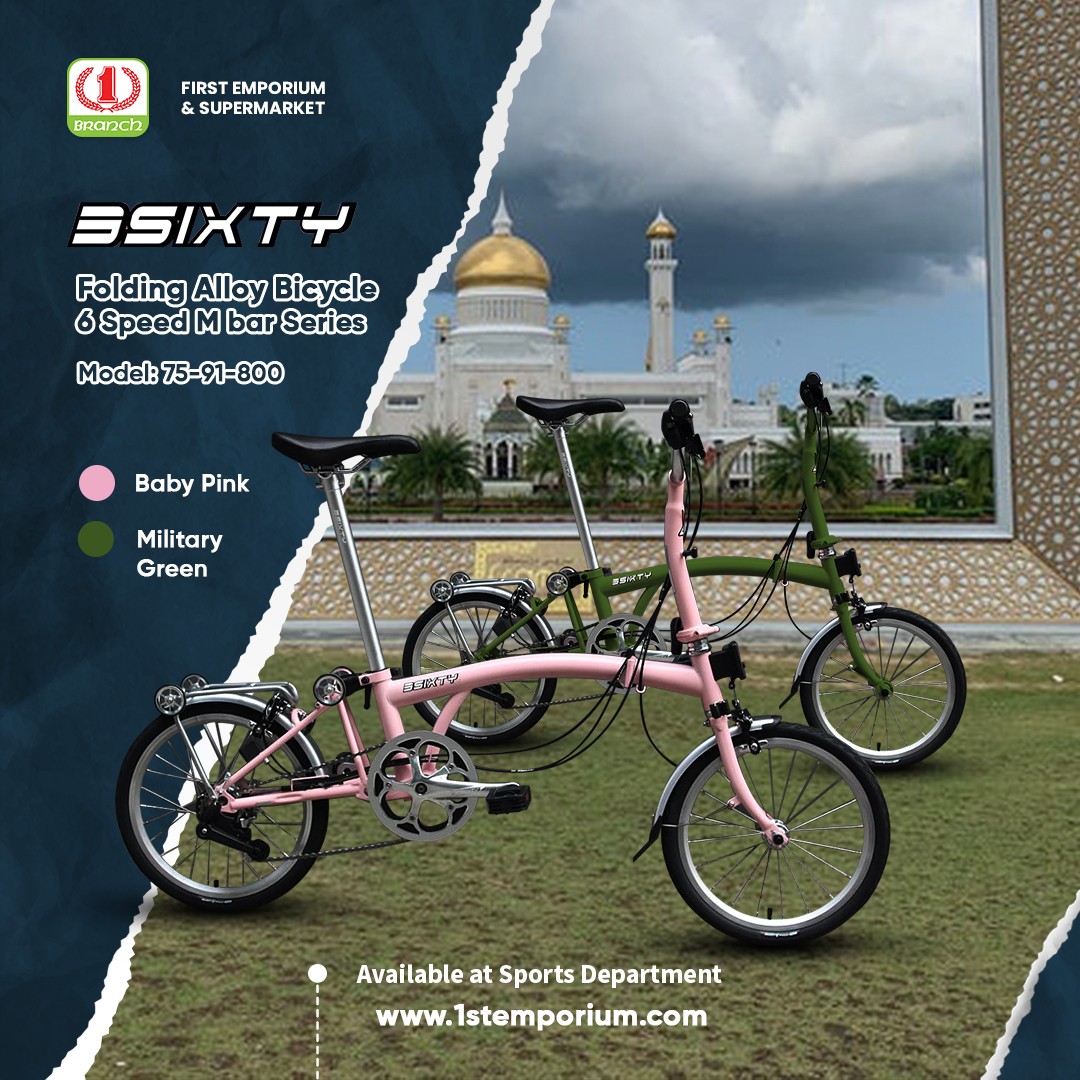 3Sixty 6 Speed Folding Bicycle Alloy 75-91-800
