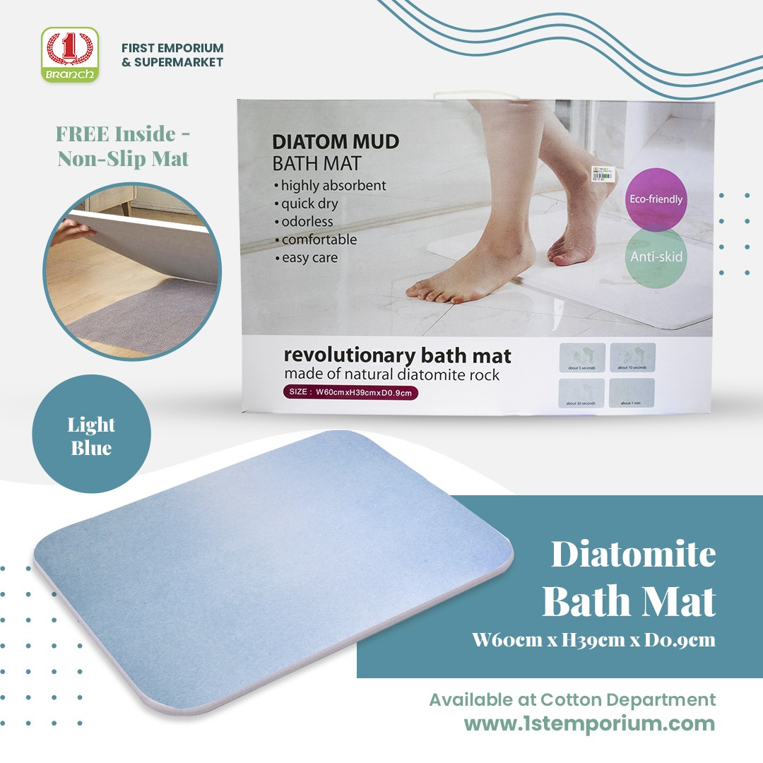 Diatomite Bath Mat - Plain