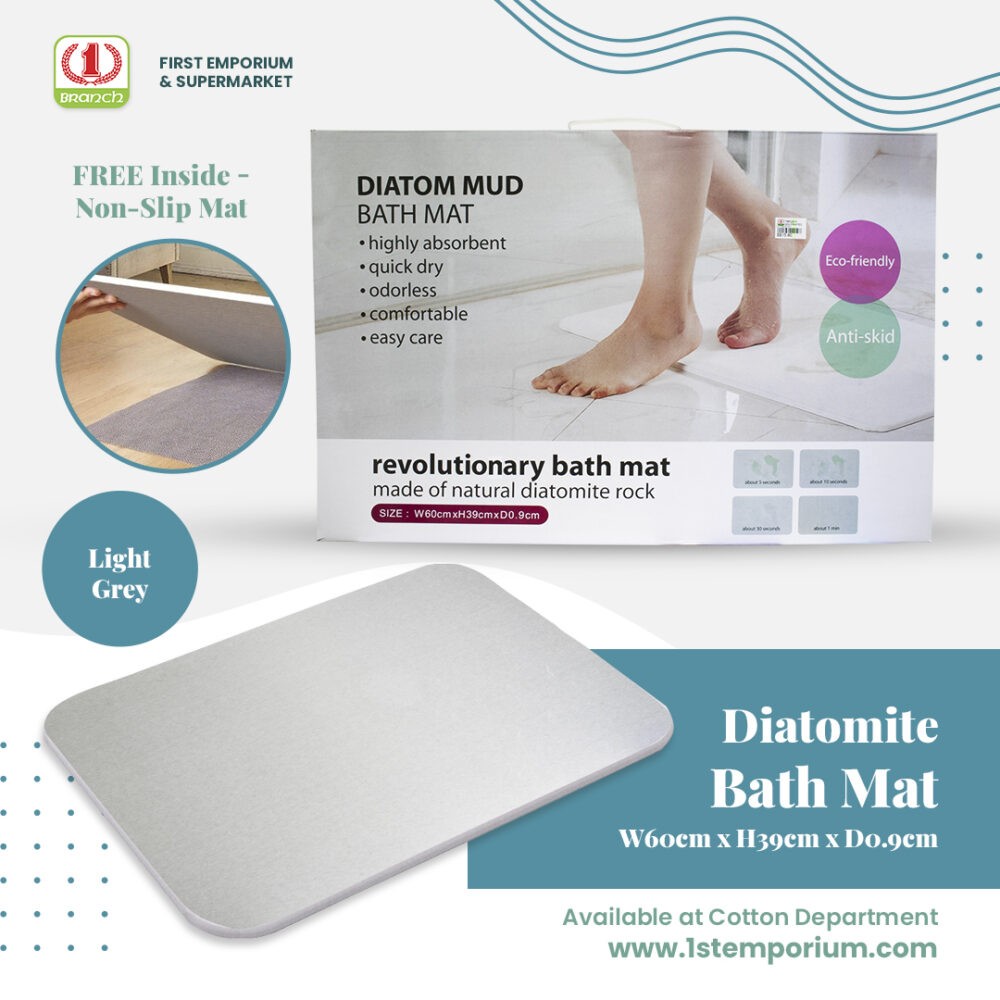 Diatomite Bath Mat - Plain